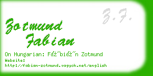 zotmund fabian business card